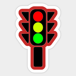 TRAFFIC LIGHTS RED YELLOW GREEN Sticker